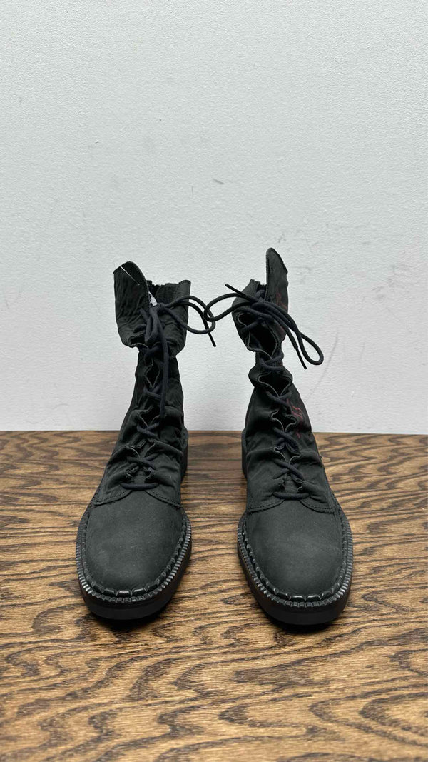 Yohji Yamamoto Wrinkly Back-Zip Boots