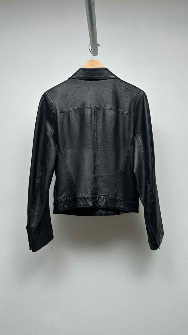 Ann Demeulemeester Leather Trucker Jacket