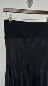 Rick Owens High-waisted Hybrid Silk Maxi Skirt