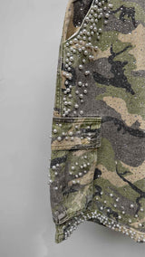 Vale Solja Glitter Pearl Camo Cargo Shorts