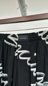 Balenciaga Scribble-logo Pajama Shorts