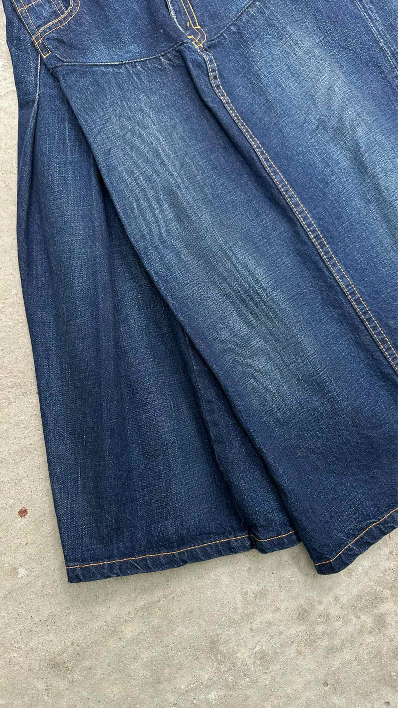 Junya Watanabe Denim Pleated Back-zip Skirt