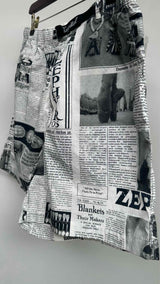 Kapital Combed Burberry Pueblo Newspaper-printed Easy Shorts