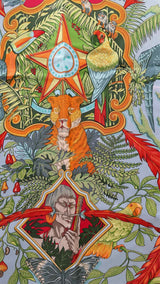 Hermes Amazon Print Silk Scarf