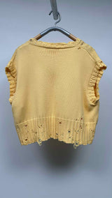 Marni Distressed Cropped Knit Vest