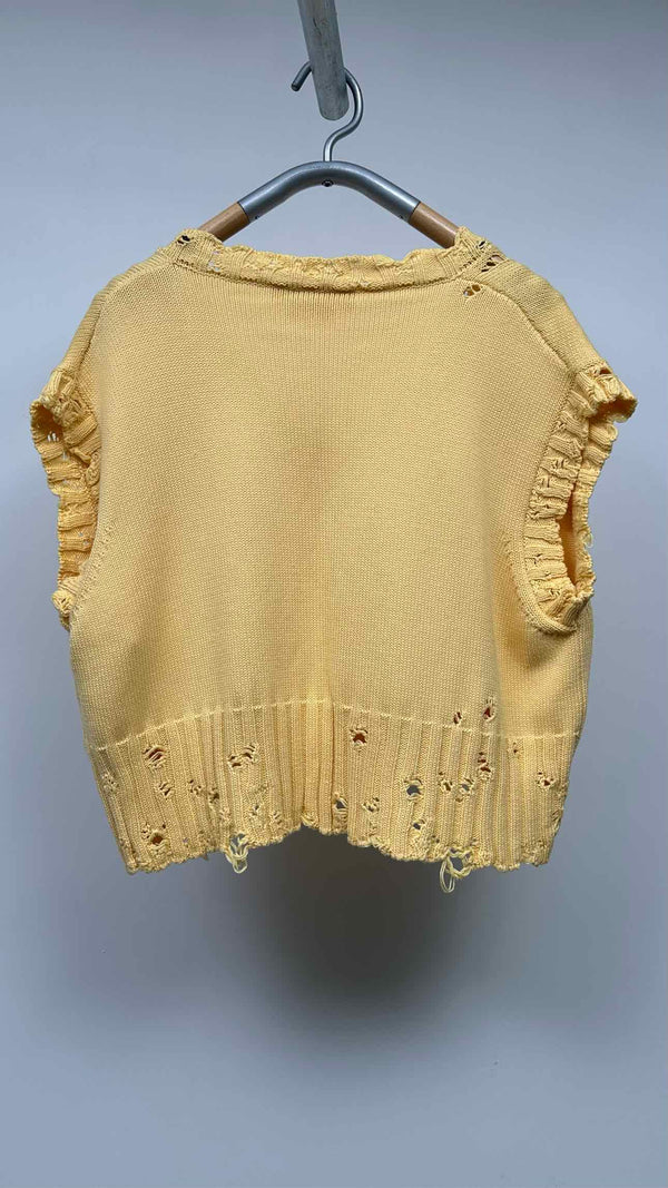 Marni Distressed Cropped Knit Vest