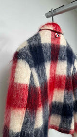 Thom Browne Plaid Zip-up Mohair Jacket