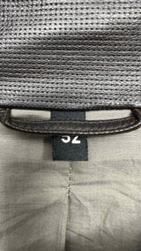 Giorgio Armani Collarless Mesh Leather Jacket