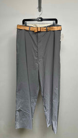 Paul Harnden Crinkled Reflective High-Waisted Wide Pants