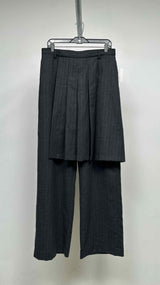 R13 Pinstripe Kilted Wide Pants