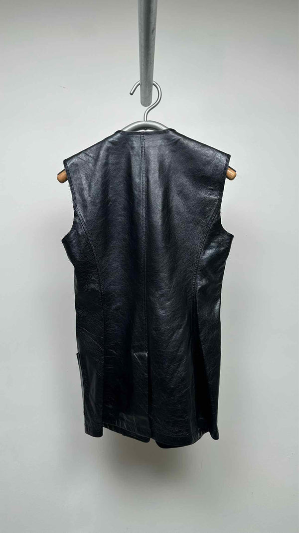 Max Mara Leather Long Vest