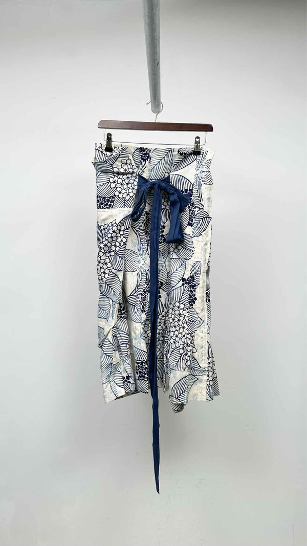 Tao Comme Des Garçons Drop-crotch Floral Pleated Wide Shorts