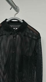 Comme Des Garcons Homme Cropped Mesh Shirt