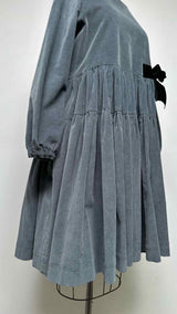 Molly Goddard L/S Corduroy Pleated Bow Dress