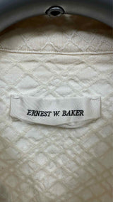 Ernest W. Baker S/S Check-embroidered Cropped Shirt