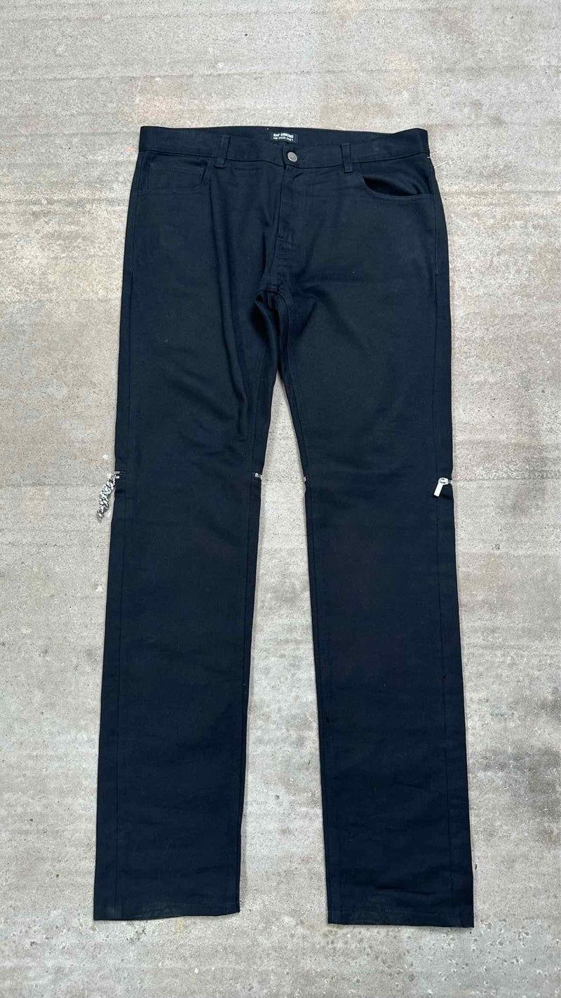 Raf Simons Back Knee Check Zip Jeans