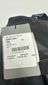 Balenciaga Leather Midi Skirt