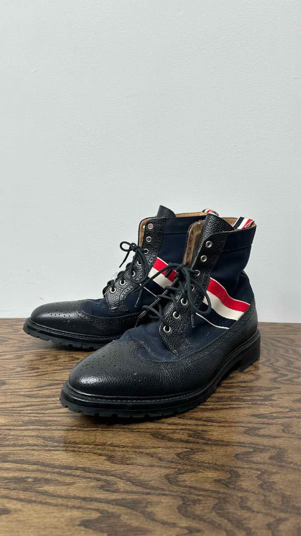 Thom Browne Canvas Hybrid Wingtip Boots