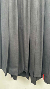 Thom Browne Dropped-Back Pleated Long Skirt