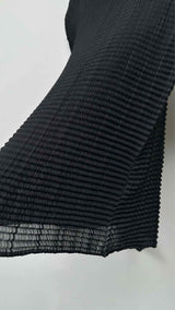 Issey Miyake L/S High-neck Pleated Top