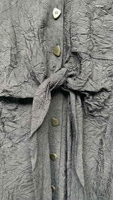 Nanushka Crinkled Satin Shirt Dress