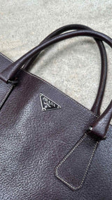 Prada Large Leather Tote Bag