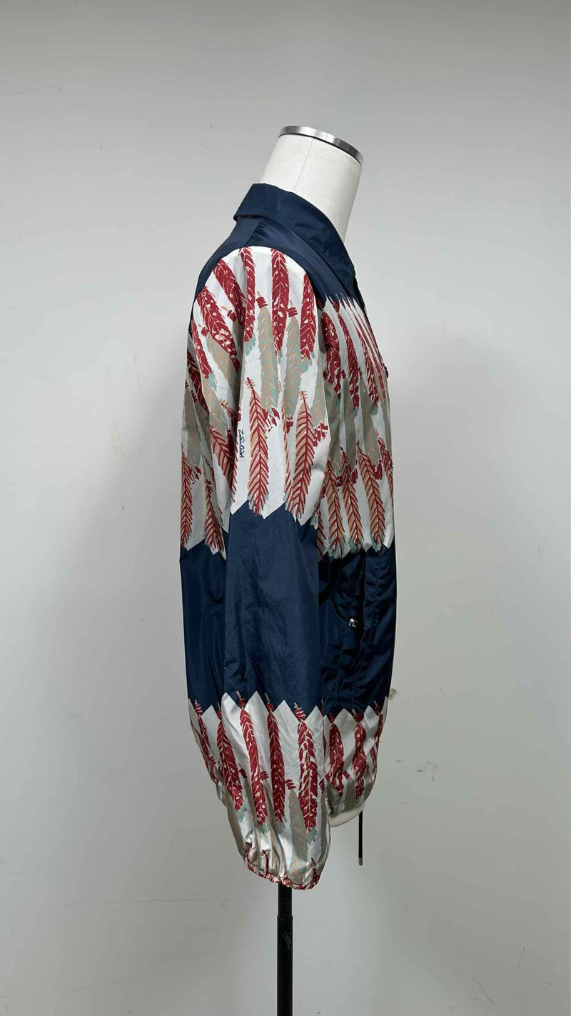 Valentino Feather-Printed Coach Jacket