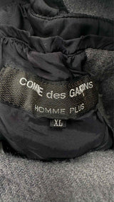 Comme Des Garcons Homme Plus Pilling Boiled-wool Collarless Coat