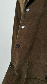 Ralph Lauren Purple Label Suede-patched Corduroy Jacket