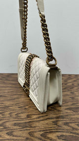 Chanel Python Rock Chain Small Boy Bag
