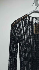 Uma Wang L/S Stripe Mesh Top