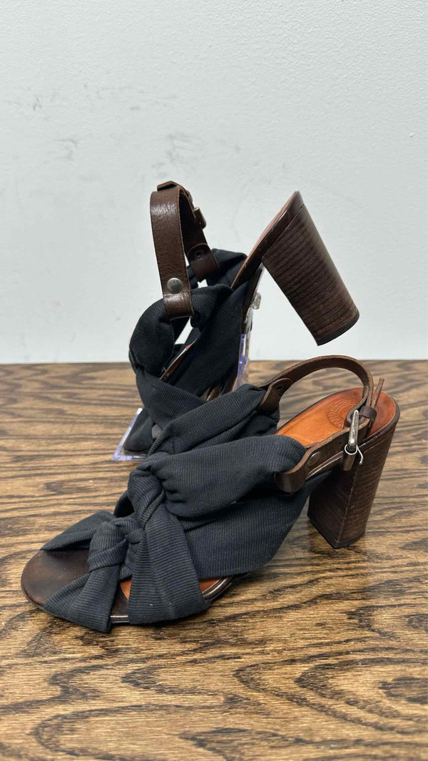 Dries Van Noten Leather Buckle Heel Sandals