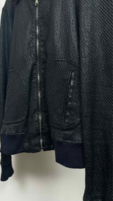 Dolce & Gabbana Laser-cut Leather Bomber Jacket