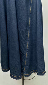 Junya Watanabe Denim S/S Front-Bow Oversized Denim Dress