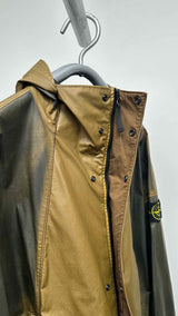 Stone Island Mussola Gommate Longline Hooded Water-resistant Coat
