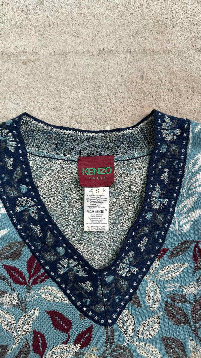 Kenzo S/S Botanical Jacquard Knit Top
