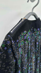 Sacai S/S Back-Pleated Floral Top