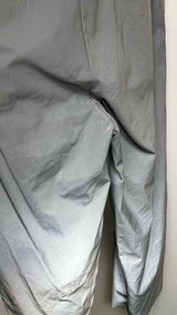 Paul Harnden Crinkled Reflective High-Waisted Wide Pants