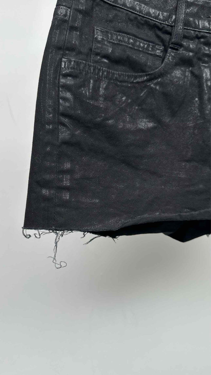 Chanel Waxed Low-end Denim Shorts