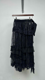 Tao Comme Des GarÃ§ons Lace Ruffle Apron Over Skirt