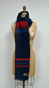 Hermes Plaid Fringe Scarf