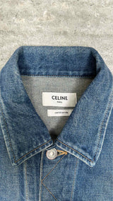 CELINE Rack Embroidered Denim Jacket