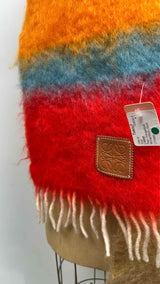 LOEWE Color-blocking Mohair-knit Scarf
