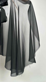 PRADA Sheer Satin Cape