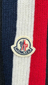 Moncler Fringe Tricolor Scarf