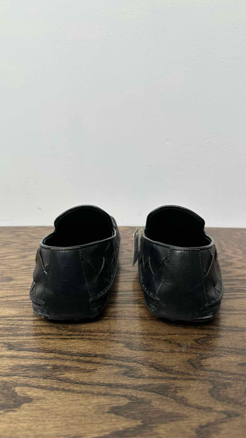 Bottega Veneta Square-toe Intrecciato Leather Slippers