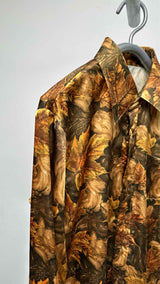 ERL Leaf-print Satin Shirt