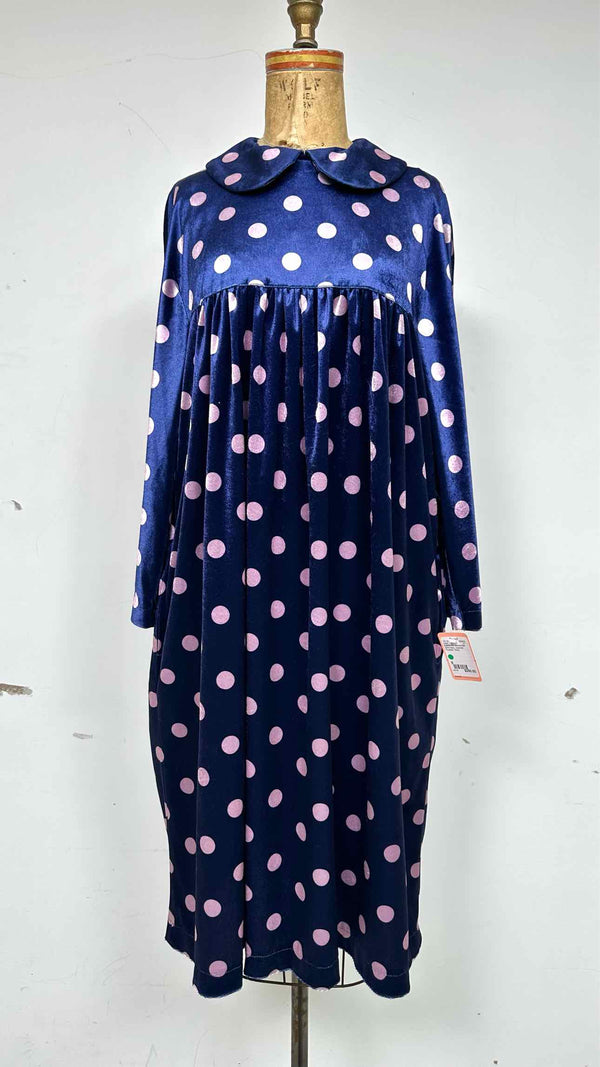 Comme Des Garcons Girl L/S Velvet Polka-dot Dress