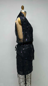 Ann Demeulemeester Silk Sequin Wrap Sheer Set-up
