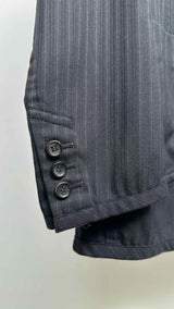 Comme Des Garcons Homme Stand-collar Pin-stripe Jacket